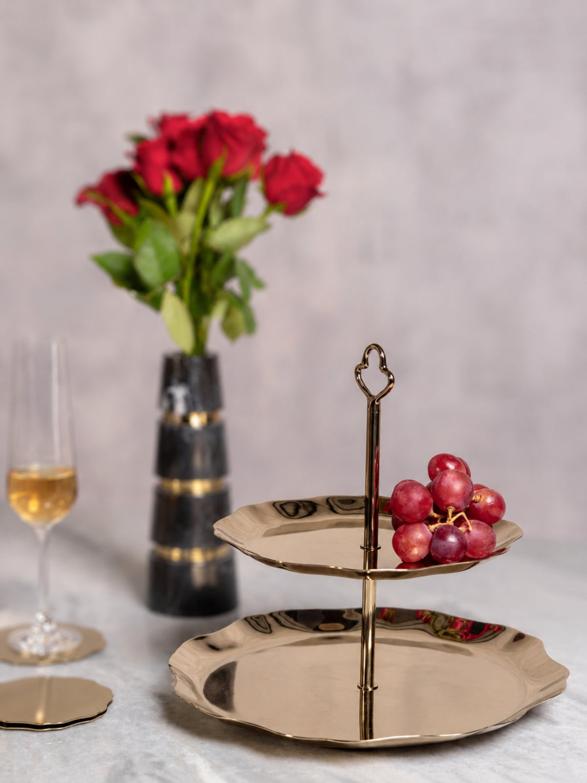 Floret Two-Tier Cake Stand