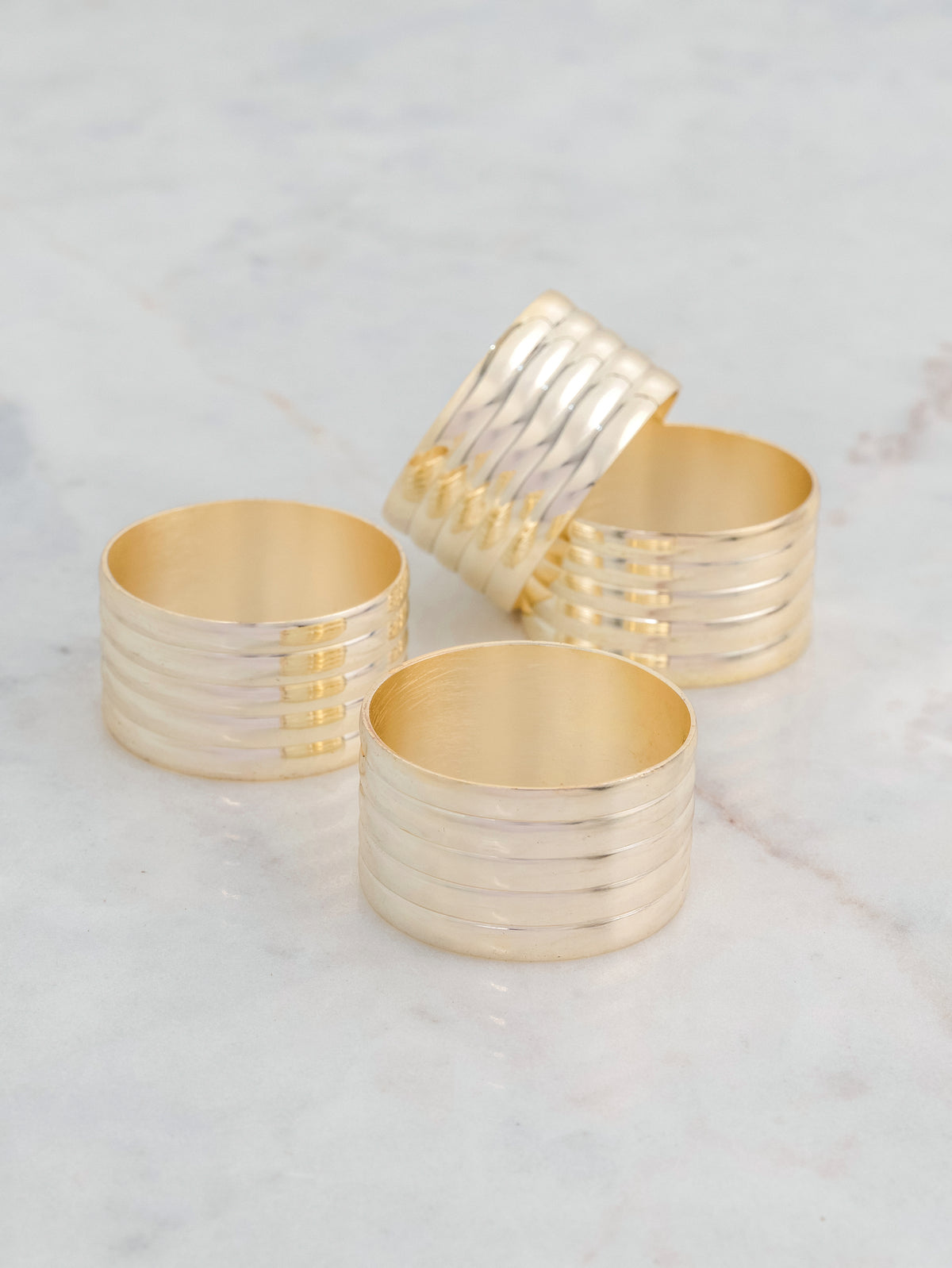 Linea Gold Napkin Rings