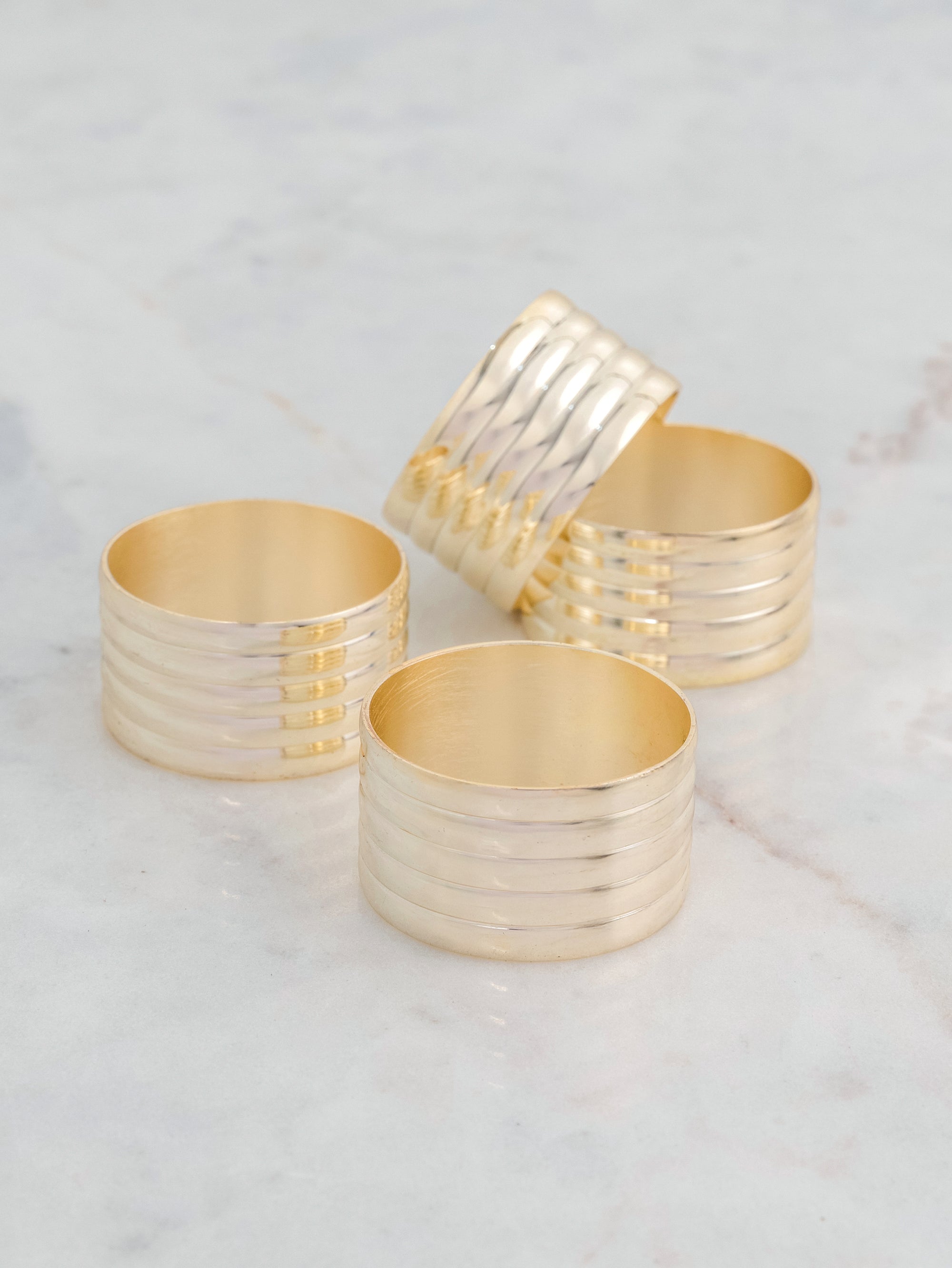Linea Gold Napkin Rings