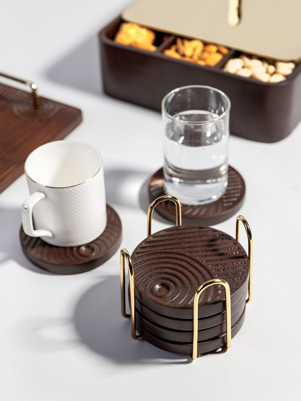 Woodcrest Coaster Set of 6