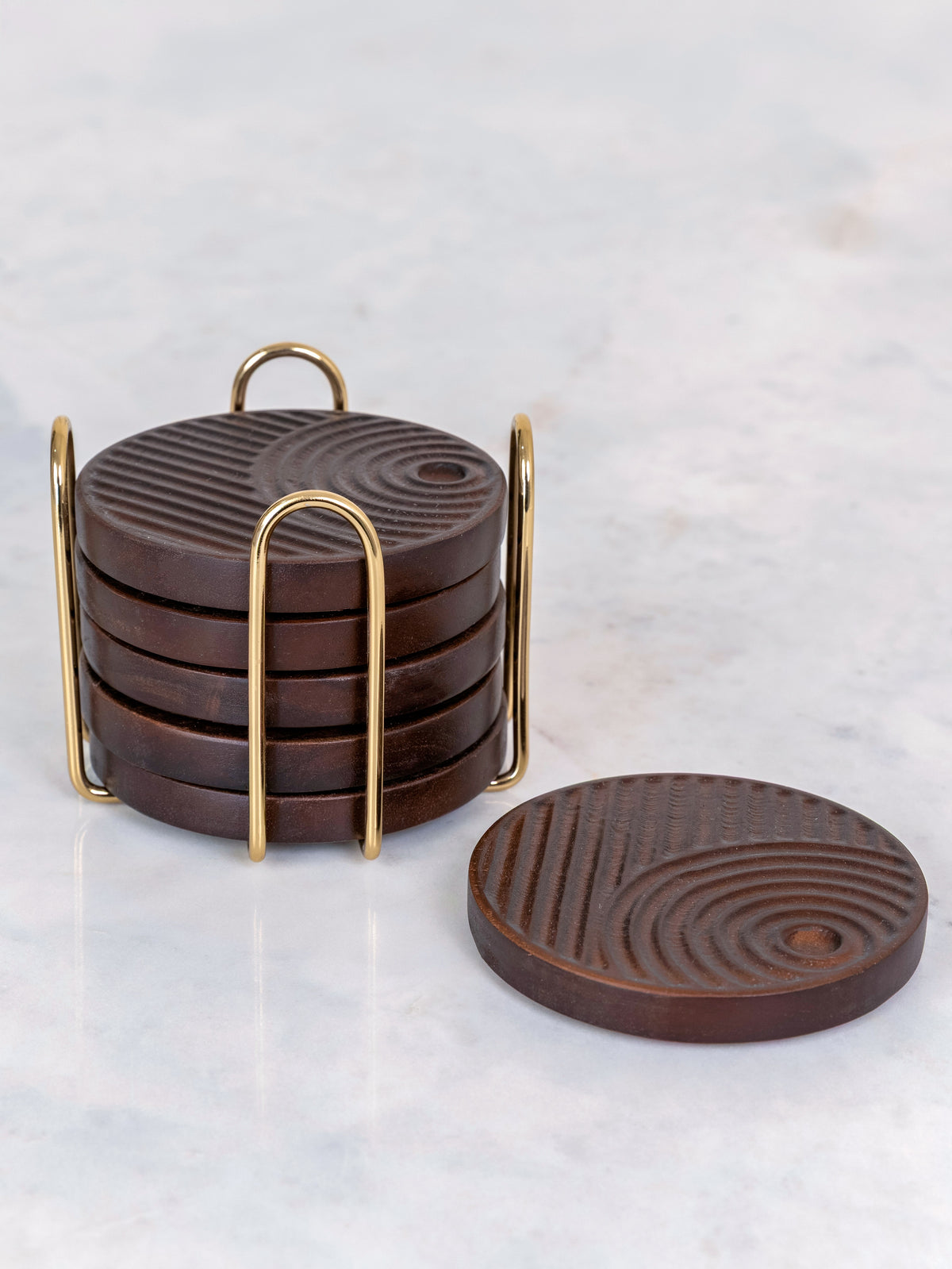 Woodcrest Coaster Set of 6