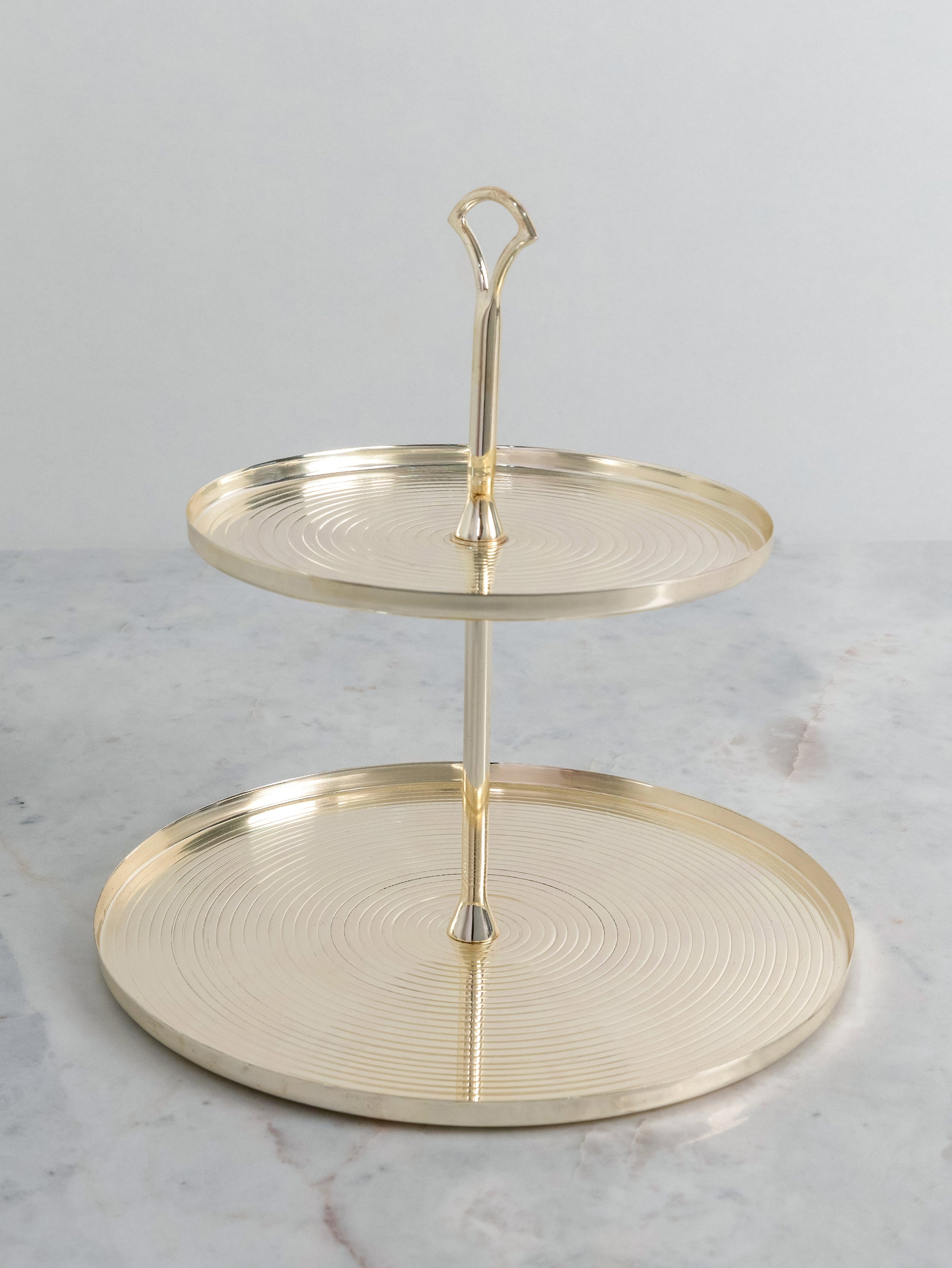 Gilded Elegance Two-Tier Serving Stand