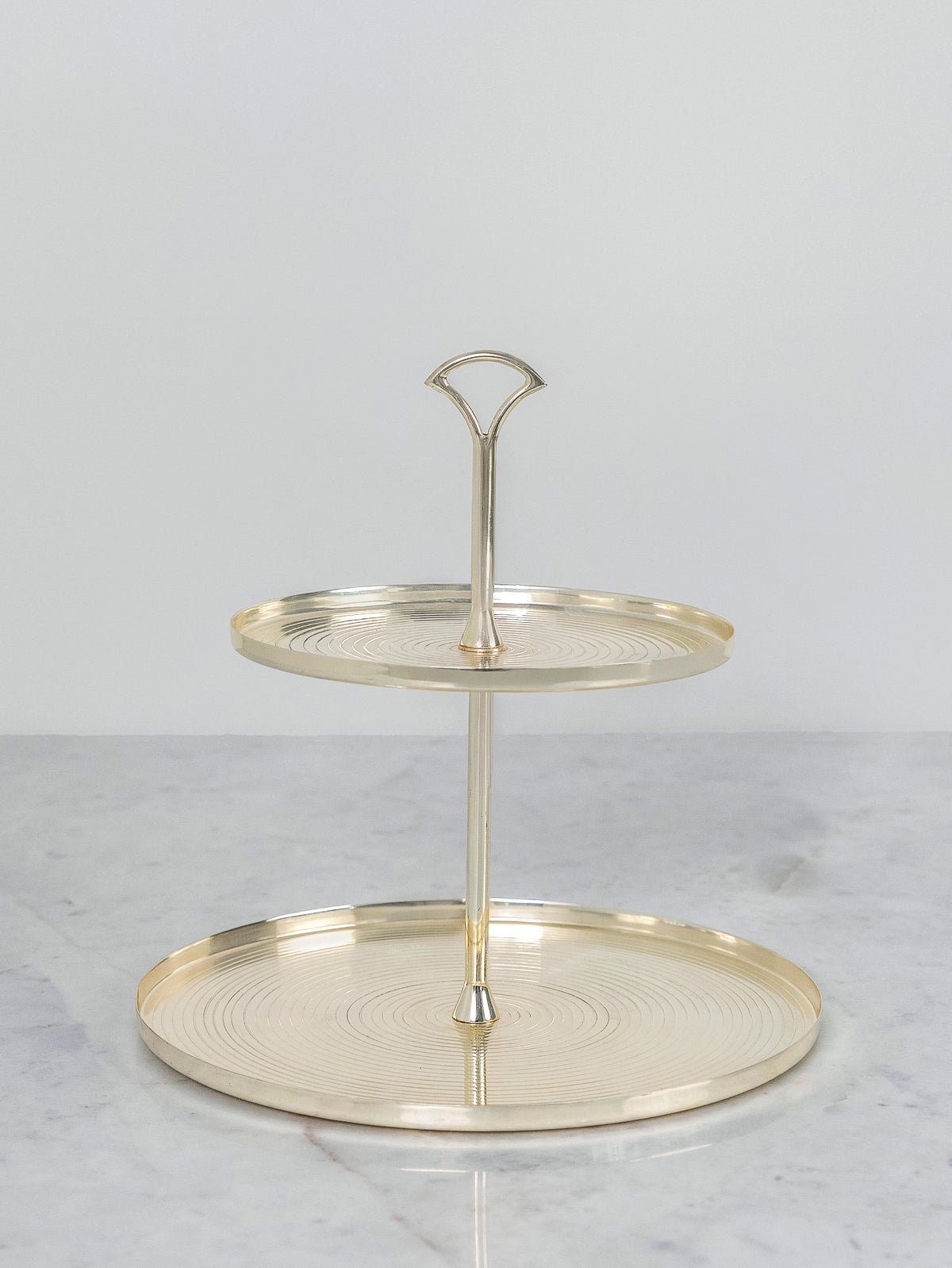 Gilded Elegance Two-Tier Serving Stand