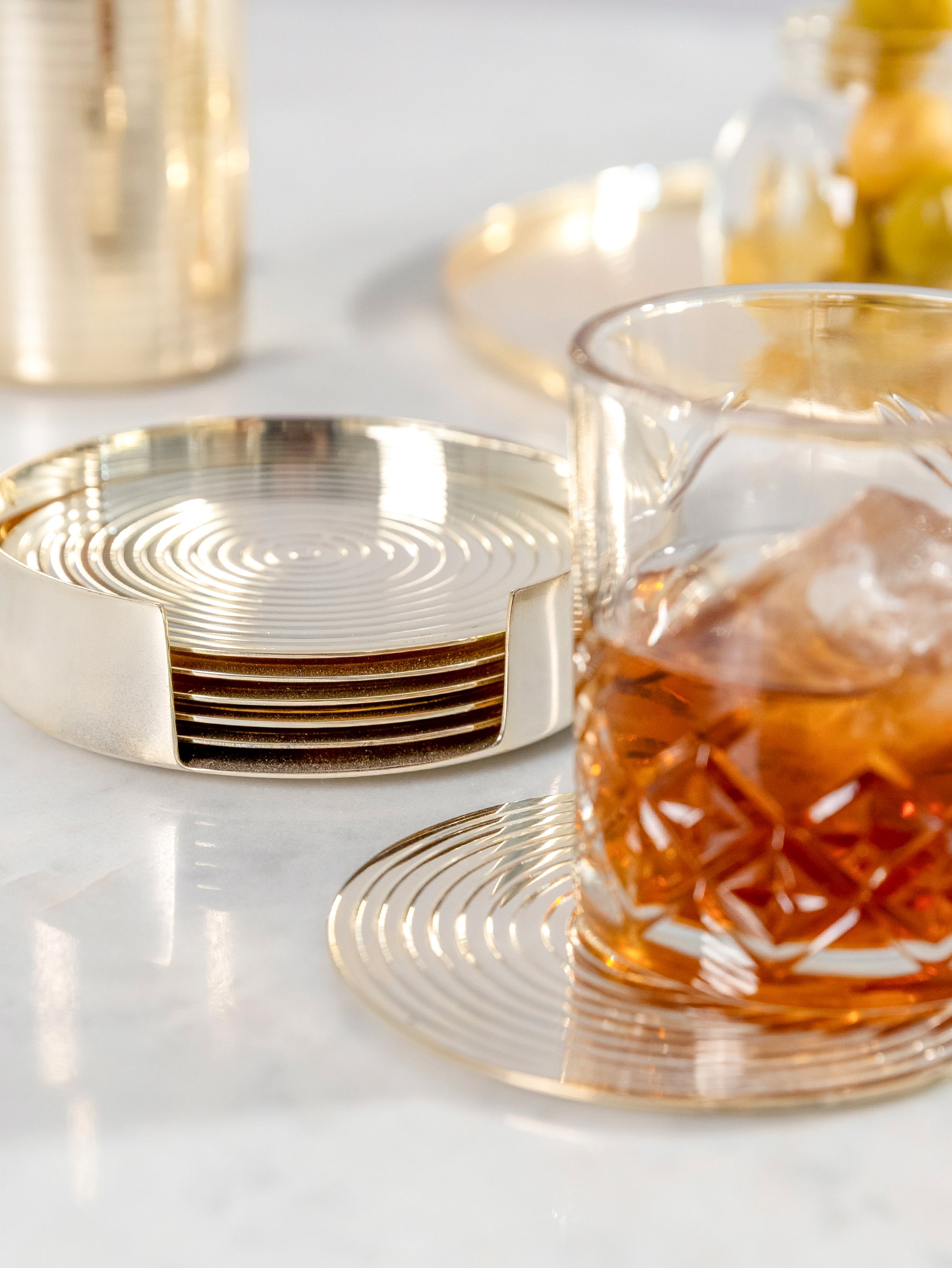 Gilded Halo Coasters set of 6