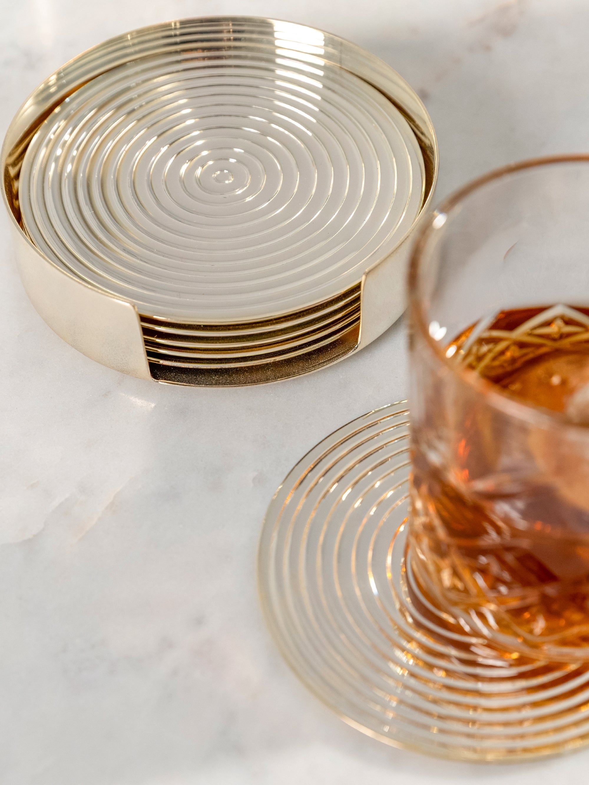 Gilded Halo Coasters set of 6