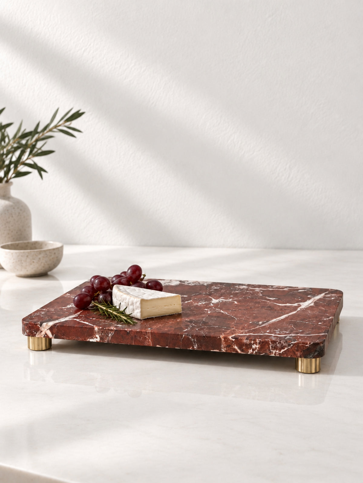 Rosso Levanto Marble Étoile Pedestal Board - view 1