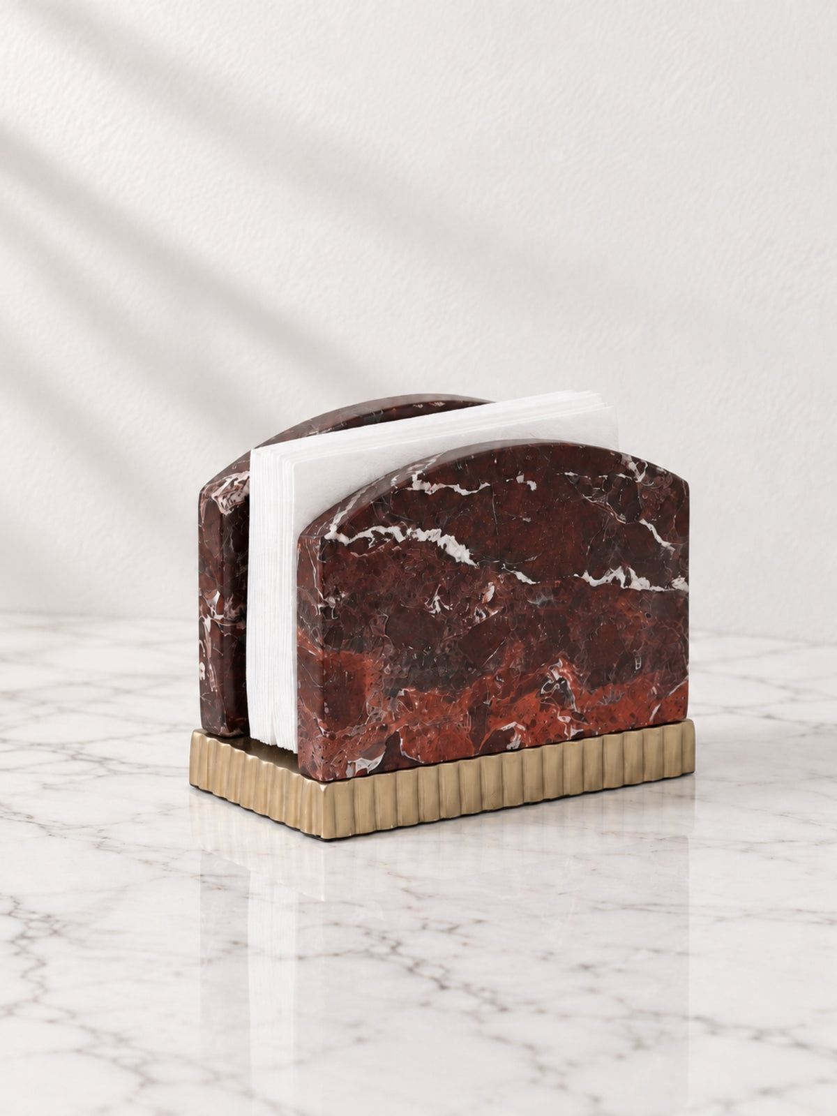 Rosso Levanto Marble Étoile Napkin Holder - view 3