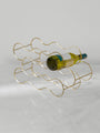 Golden Wave Wine Rack With Gold Finish