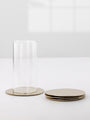 Gold-Tone Round Coaster Set:
