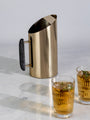 Brass Plating Stainless Steel Pitcher with Black Marquina Marble Handle