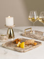Fossil Beige Marble Square Platter