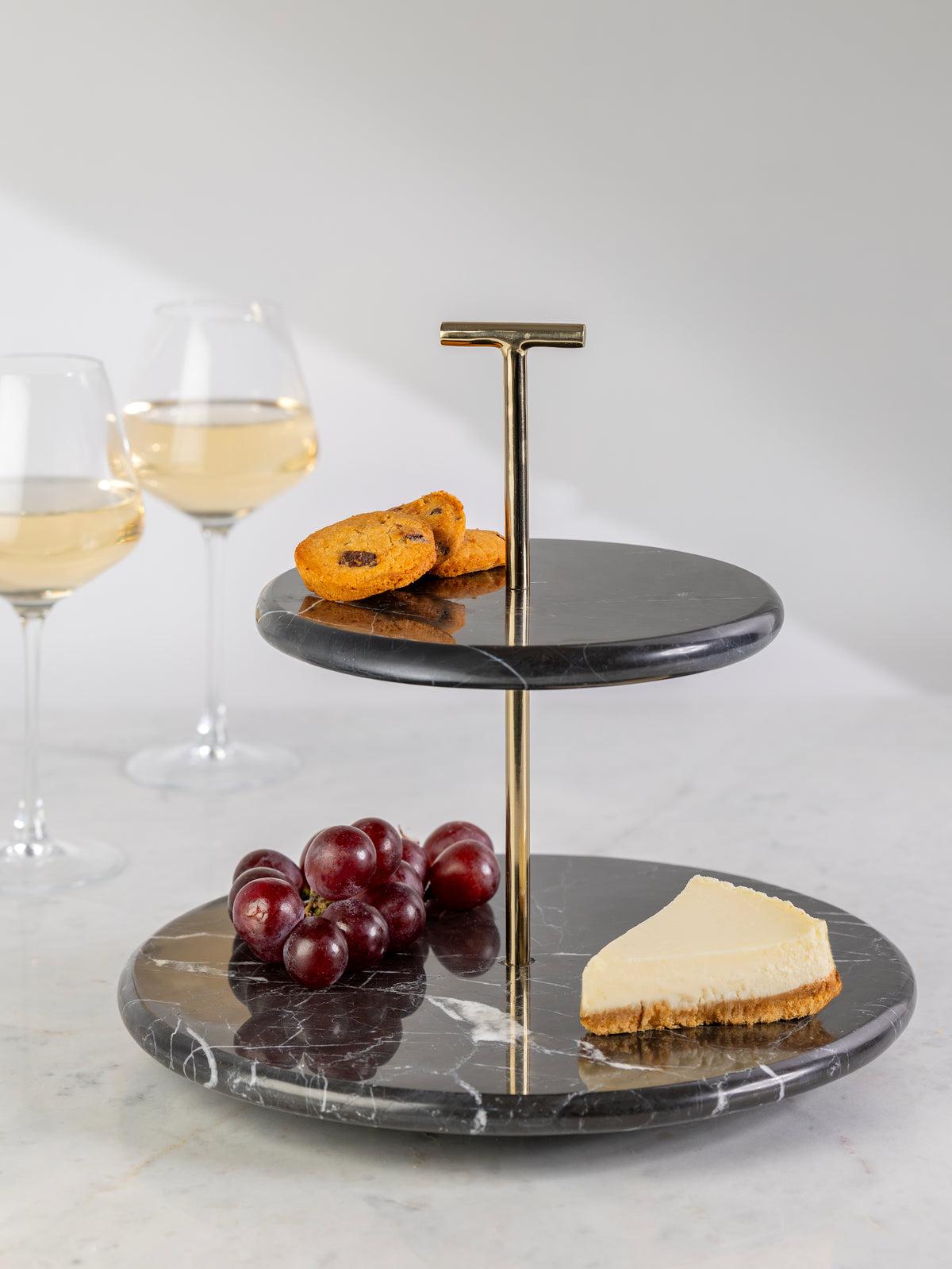 Marble Two-Tier Cake stand