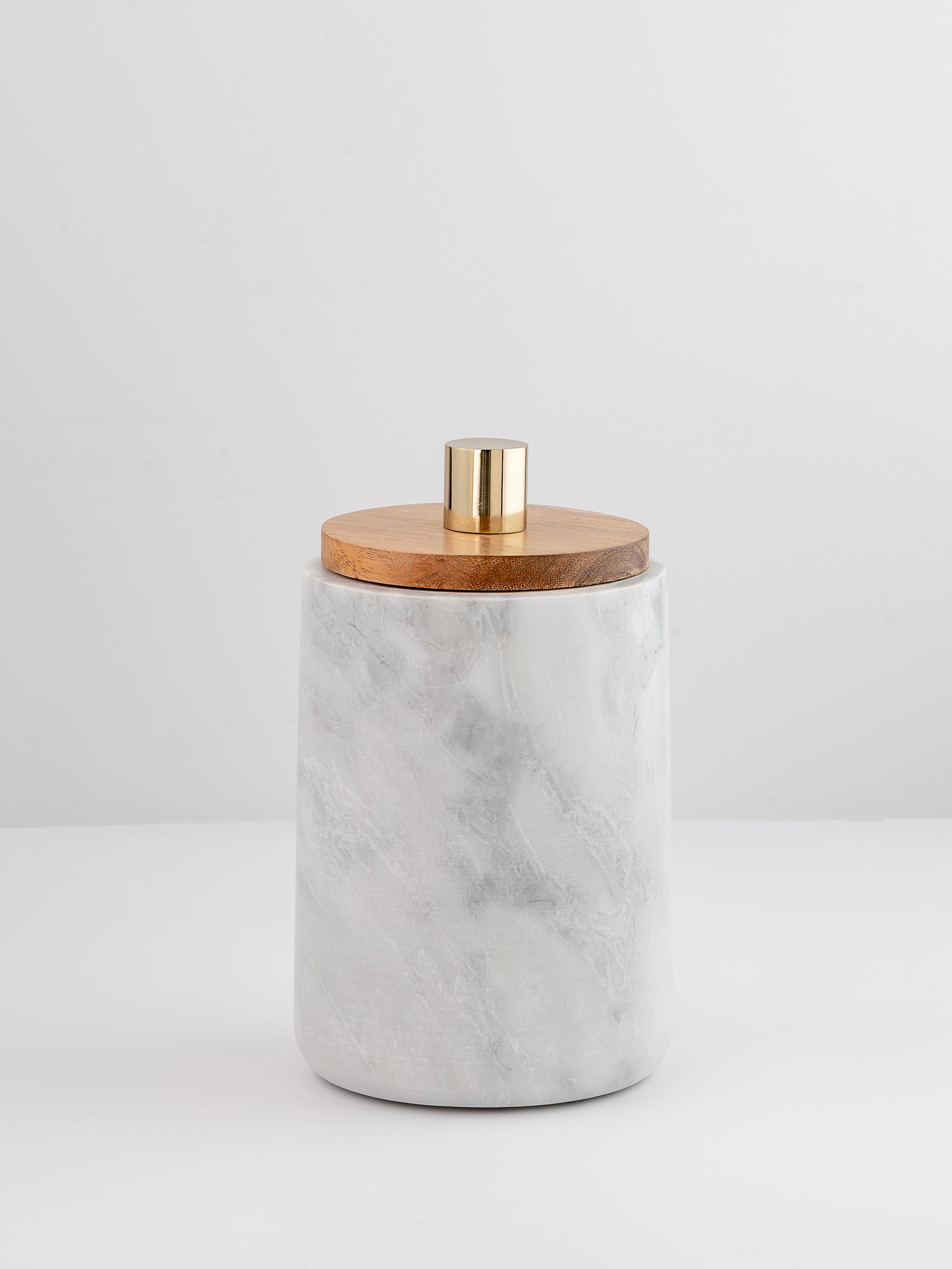 Italian Arabescato Marble Storage Jar - H-STW-0070A image 2