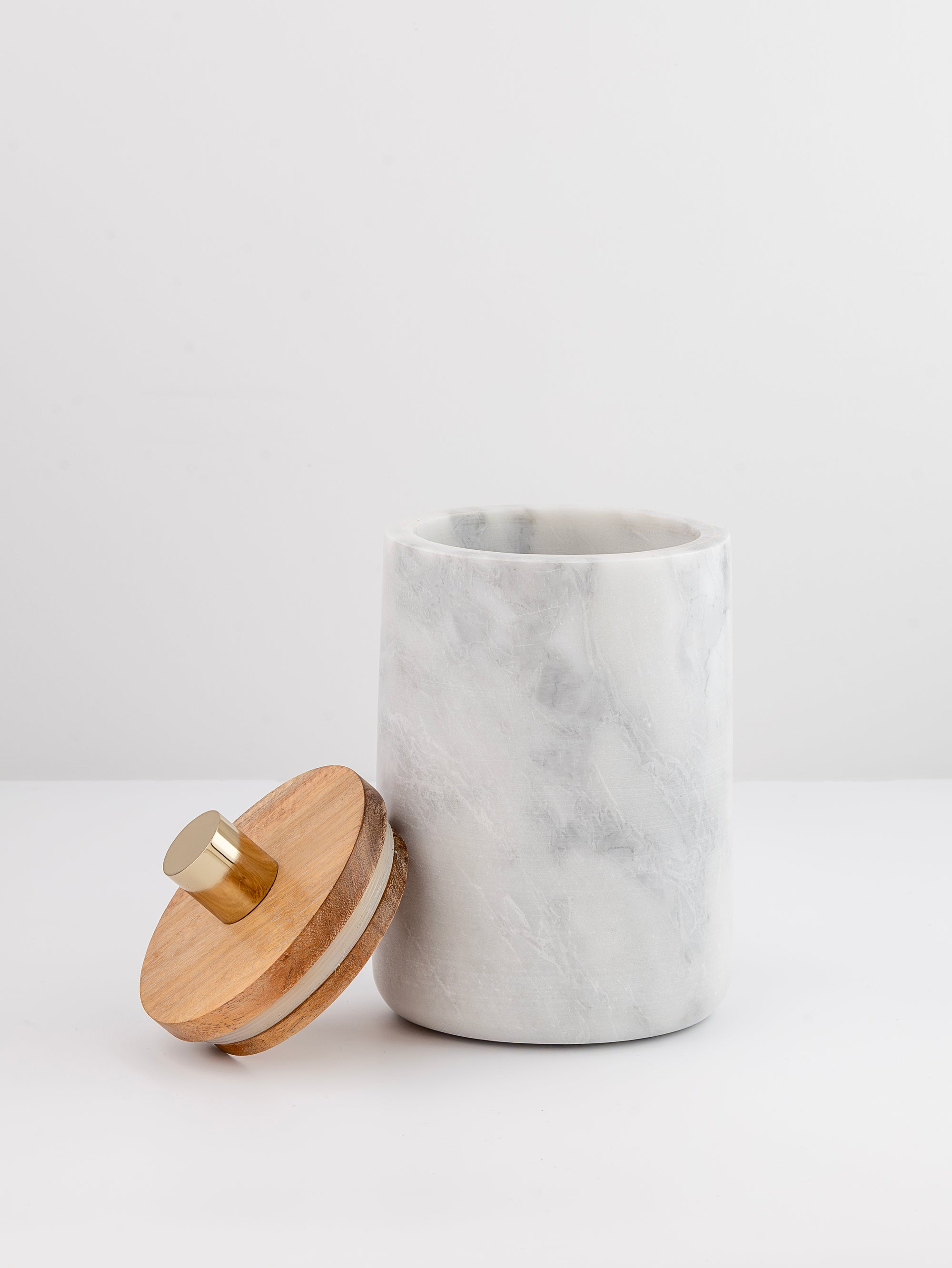 Italian Arabescato Marble Storage Jar - H-STW-0070A image 3
