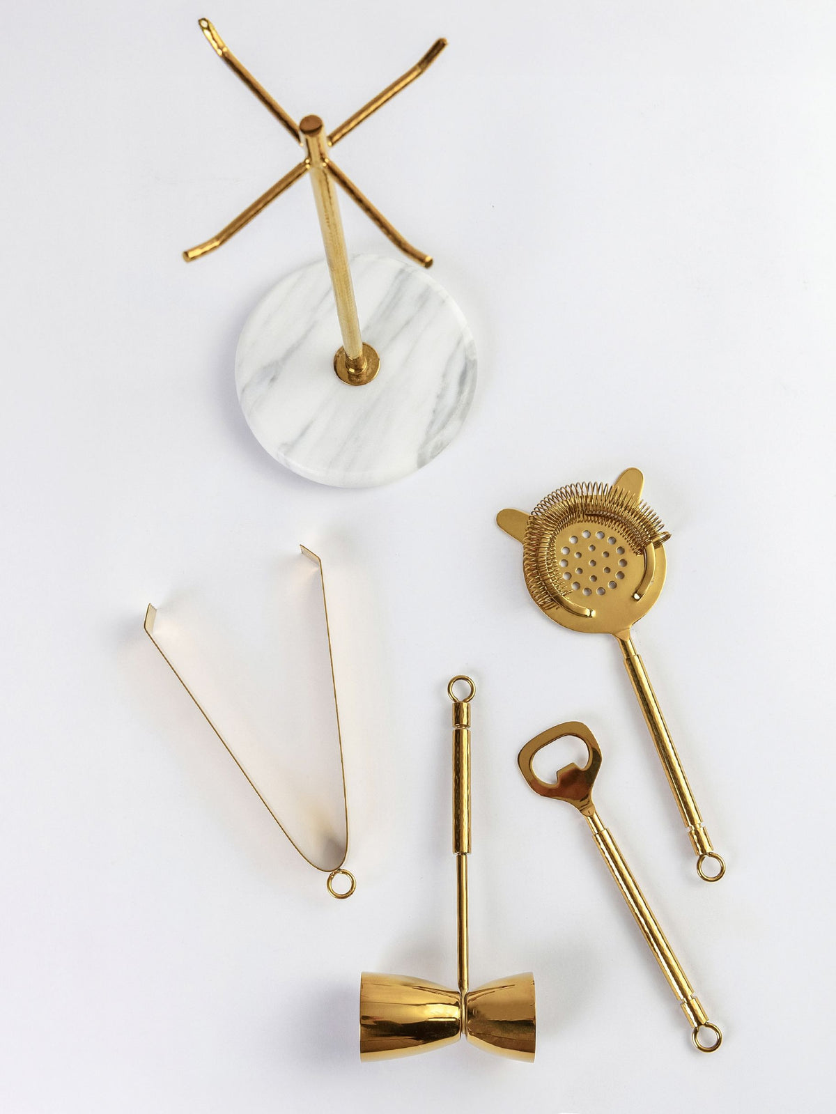 Gilded Stone Bar Tool Set