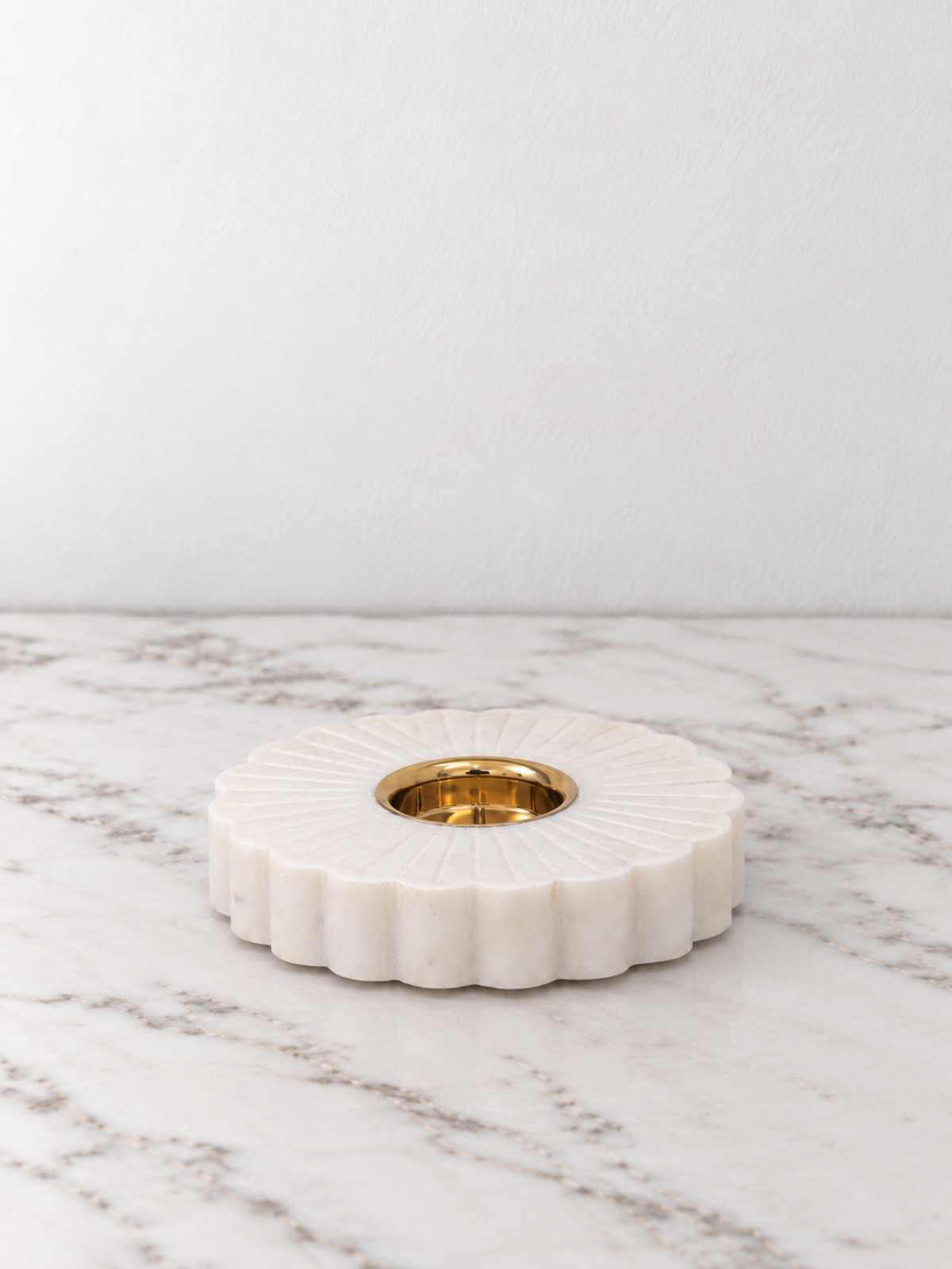 Bianca Fleur Marble T-Light Holder