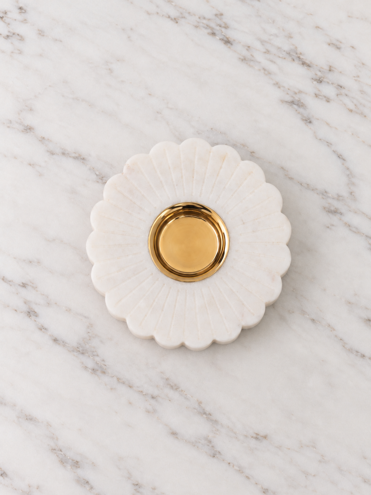 Bianca Fleur Marble T-Light Holder